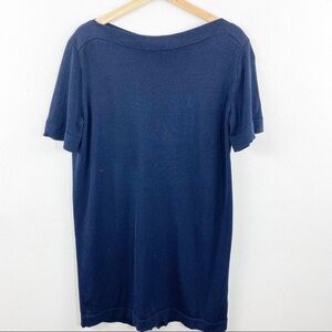 COS Boatneck Short Sleeve Shift Dress Navy